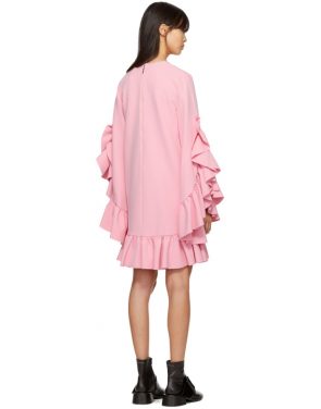 photo Pink Long Sleeve Ruffle Dress by MSGM - Image 3