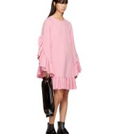 photo Pink Long Sleeve Ruffle Dress by MSGM - Image 4