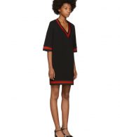 photo Black Stretch Viscose Web Dress by Gucci - Image 4