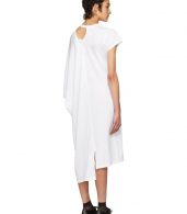 photo White Asymmetric Mantle T-Shirt Dress by Facetasm - Image 3