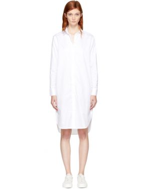 photo White Gabrielle Shirt Dress by Won Hundred - Image 1