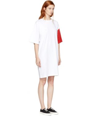 photo White and Red California Club Tee Dress by SJYP - Image 2