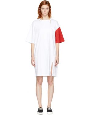 photo White and Red California Club Tee Dress by SJYP - Image 1