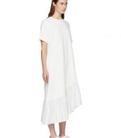 photo White Asymmetric Oversized Peplum Dress by Edit - Image 2
