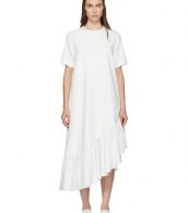 photo White Asymmetric Oversized Peplum Dress by Edit - Image 1