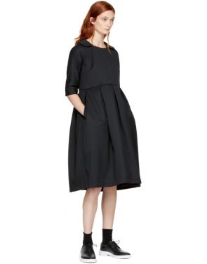 photo Black Padded Collared Dress by Comme des Garcons Comme des Garcons - Image 4