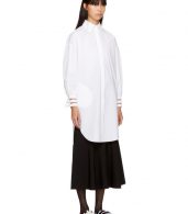 photo White Cotton Taffeta Shirt Dress by Fendi - Image 2