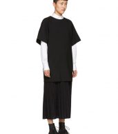 photo Black Long K-Bottom Pleats Dress by Ys - Image 2