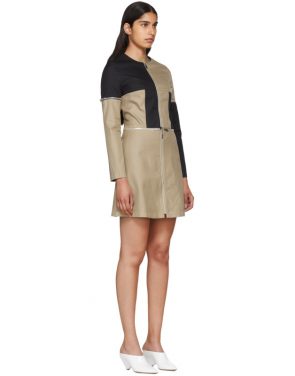 photo Beige and Black Zip Dress by Courreges - Image 2