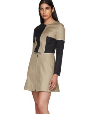 photo Beige and Black Zip Dress by Courreges - Image 4