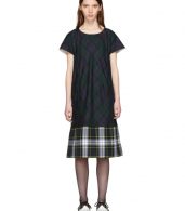 photo Green and Navy Tartan Check Dress by Tricot Comme des Garcons - Image 1