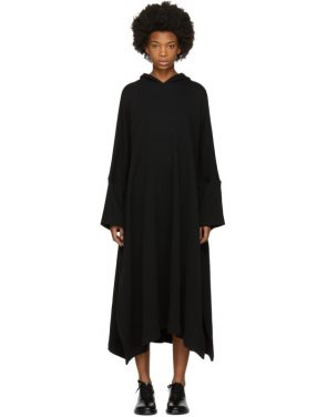 photo Black Fleece Hooded Dress by Nocturne 22 - Image 1