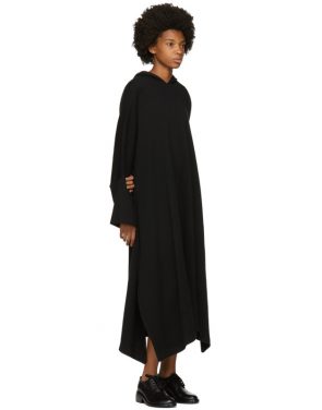 photo Black Fleece Hooded Dress by Nocturne 22 - Image 4