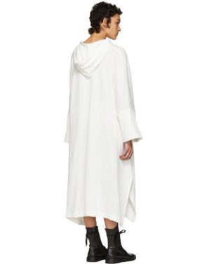 photo Off-White Fleece Hooded Dress by Nocturne 22 - Image 3