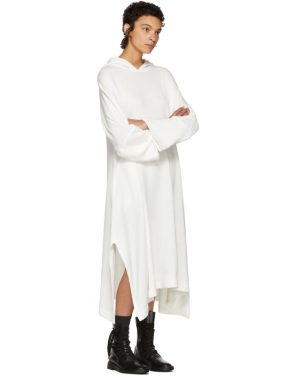 photo Off-White Fleece Hooded Dress by Nocturne 22 - Image 4
