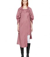 photo Pink Elasticized Yoke Dress by Vejas - Image 1