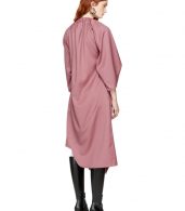 photo Pink Elasticized Yoke Dress by Vejas - Image 3