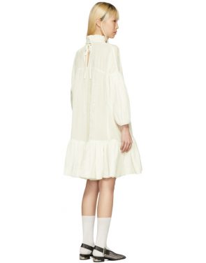 photo White Velvet Belle Dress by Cecilie Bahnsen - Image 3