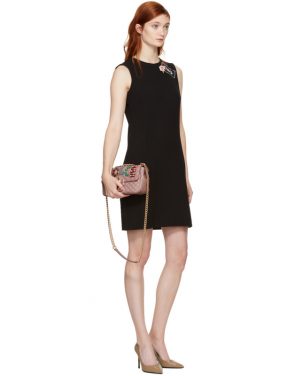 photo Black Crepe A-Line Dress by Dolce and Gabbana - Image 4