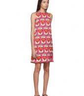 photo Pink A-Line Logo Amore Energy Dress by Dolce and Gabbana - Image 2
