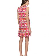 photo Pink A-Line Logo Amore Energy Dress by Dolce and Gabbana - Image 3