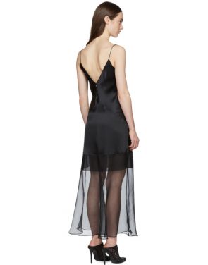 photo Black Fitted Tessil Midi Dress by Olivier Theyskens - Image 3
