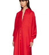 photo Red Floor-Length Shirt Dress by Kwaidan Editions - Image 5