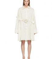 photo Off-White Bow Shirt Dress by Roberts | Wood - Image 1