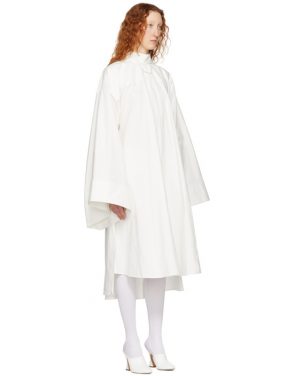 photo White Obi Belt Shirt Dress by A.W.A.K.E. - Image 5