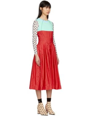 photo Red and Turquoise Cornerstones Hybrid Dress by Marine Serre - Image 2