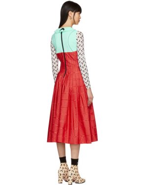 photo Red and Turquoise Cornerstones Hybrid Dress by Marine Serre - Image 3