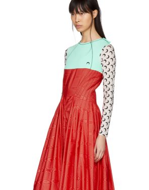 photo Red and Turquoise Cornerstones Hybrid Dress by Marine Serre - Image 4