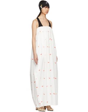 photo White and Red Cornerstones Long Dress by Marine Serre - Image 2