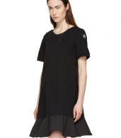 photo Black Short T-Shirt Dress by Moncler - Image 5