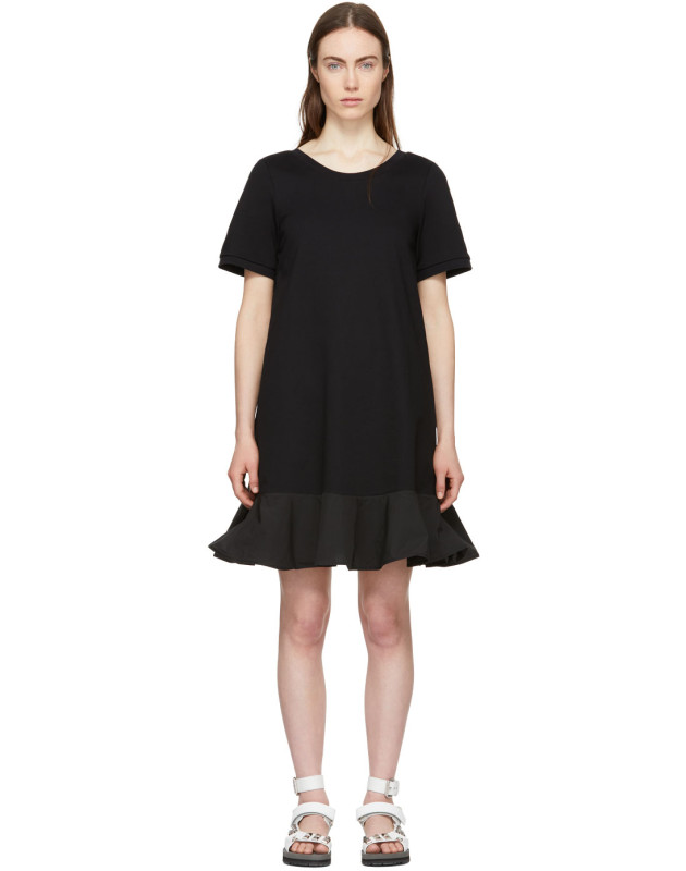 photo Black Short T-Shirt Dress by Moncler - Image 1