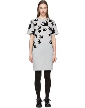 photo Grey Swallow Signature T-Shirt Dress by McQ Alexander McQueen - Image 1