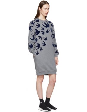 photo Grey Swallow Signature Sweatshirt Dress by McQ Alexander McQueen - Image 4