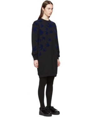 photo Black Swallow Signature Sweatshirt Dress by McQ Alexander McQueen - Image 2