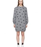 photo Grey Mini Swallow Sweatshirt Dress by McQ Alexander McQueen - Image 1