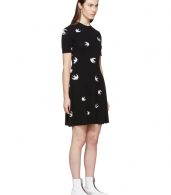 photo Black All-Over Mini Swallow Skater Dress by McQ Alexander McQueen - Image 2