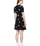 photo Black All-Over Mini Swallow Skater Dress by McQ Alexander McQueen - Image 3