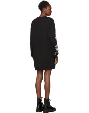 photo Black Diamante Sweatshirt Dress by McQ Alexander McQueen - Image 3