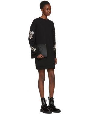 photo Black Diamante Sweatshirt Dress by McQ Alexander McQueen - Image 4