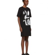 photo Black Glitch Bunny Slouch T-Shirt Dress by McQ Alexander McQueen - Image 2