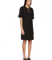 photo Black Laced T-Shirt Dress by McQ Alexander McQueen - Image 2