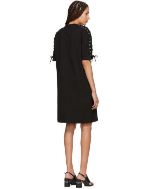 photo Black Laced T-Shirt Dress by McQ Alexander McQueen - Image 3