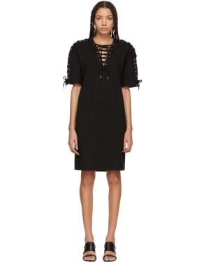 photo Black Laced T-Shirt Dress by McQ Alexander McQueen - Image 1