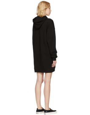 photo Black Bunny Cut Supersized Hoodie Dress by McQ Alexander McQueen - Image 3
