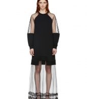 photo Black Hybrid Long Dress by McQ Alexander McQueen - Image 1