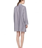 photo White and Navy Striped Jacui Shirt Dress by Acne Studios - Image 3